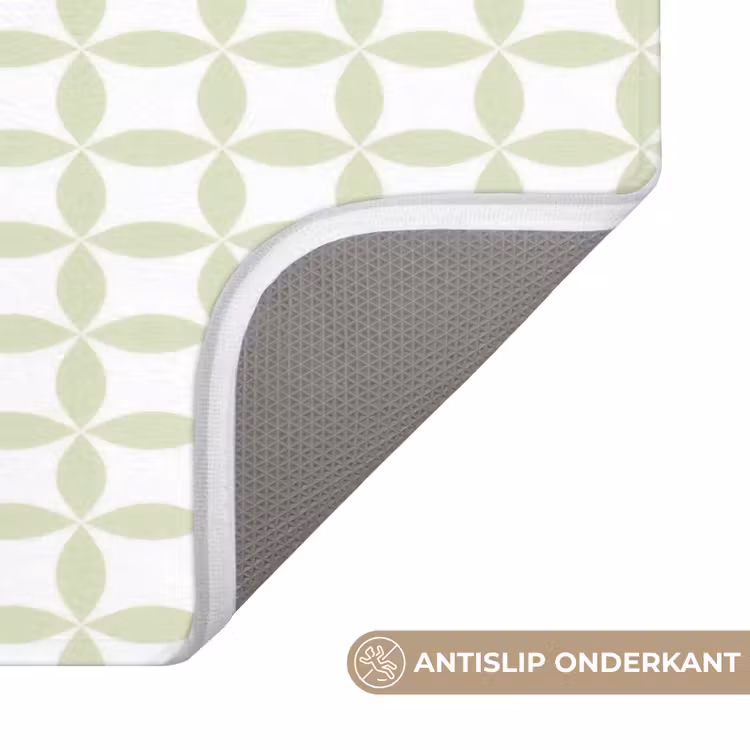 WC Mat - Saliegroen - Geometrisch - Cirkels - Patroon — 4