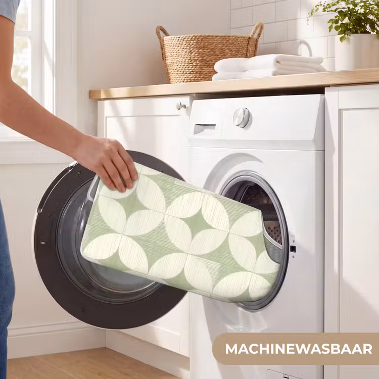 WC Mat - Saliegroen - Geometrisch - Retro - Mid-Century - Patroon — 6