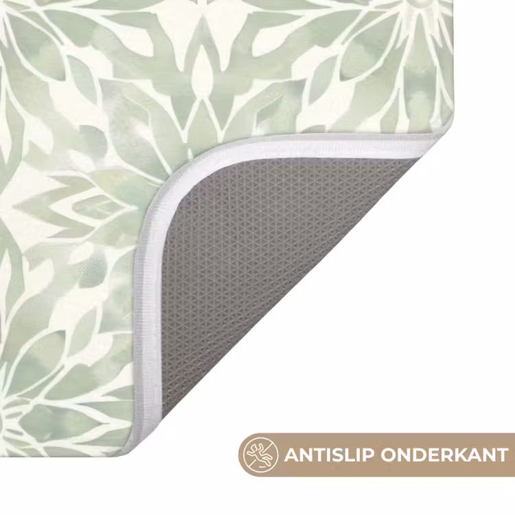 WC Mat - Saliegroen - Symmetrisch - Mandala - Ornament - Patroon — 4