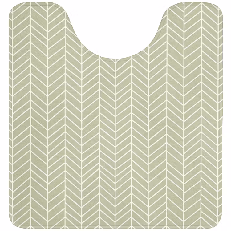 WC Mat - Saliegroen - Visgraat - Geometrisch - Patroon — 1