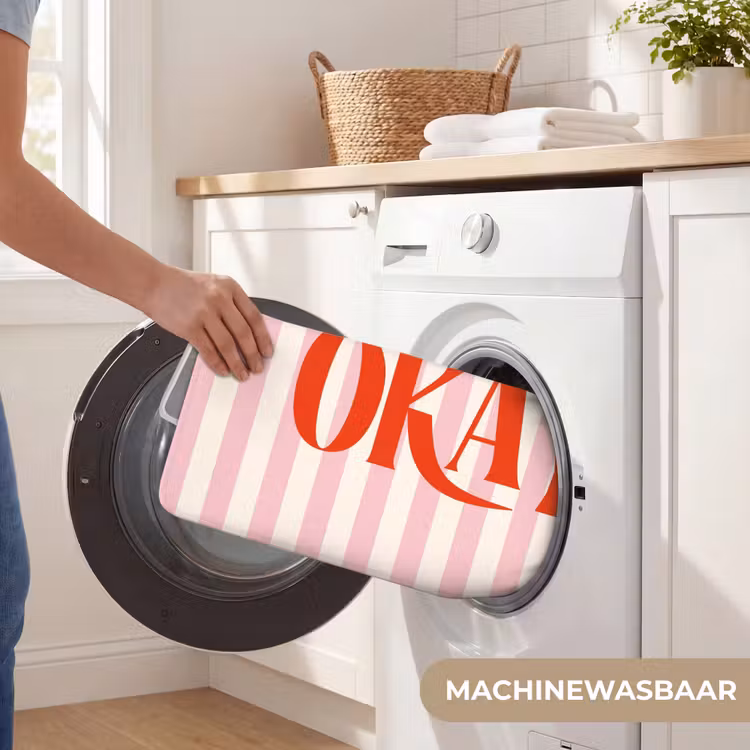 WC Mat - Zachtroze - Rood - Strepen - Okay — 5