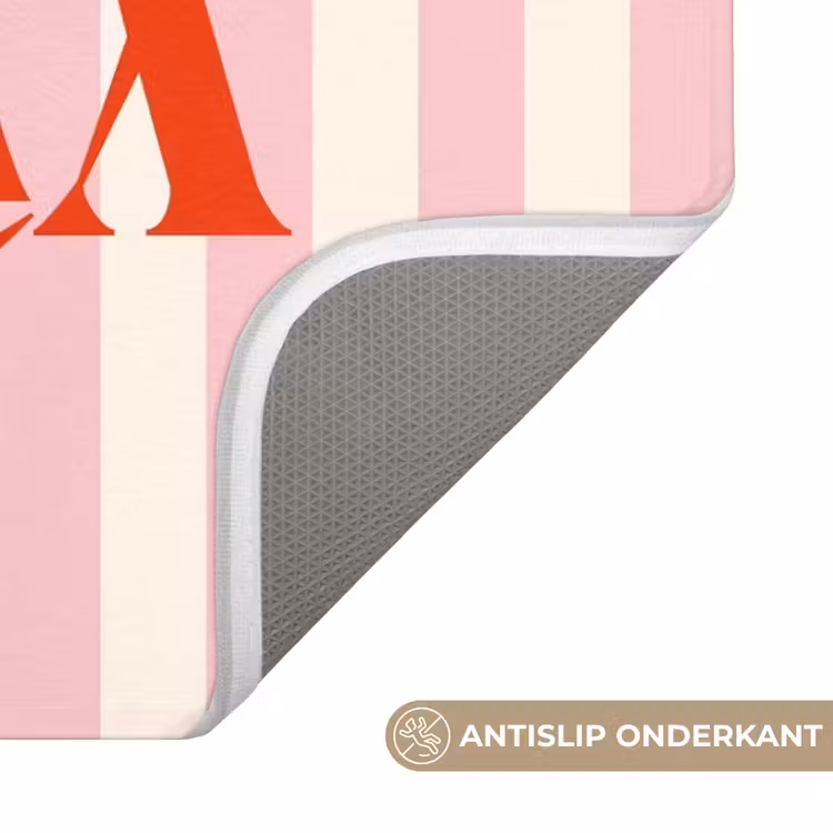 WC Mat - Zachtroze - Rood - Strepen - Relax — 3
