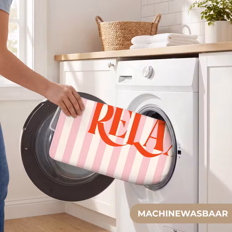 WC Mat - Zachtroze - Rood - Strepen - Relax — 5