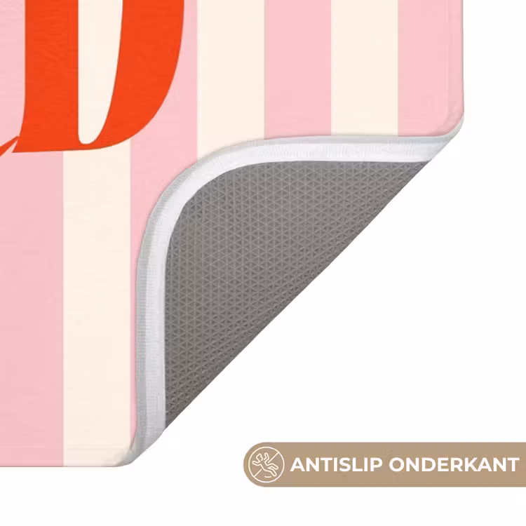WC Mat - Zachtroze - Rood - Strepen - Salud — 3