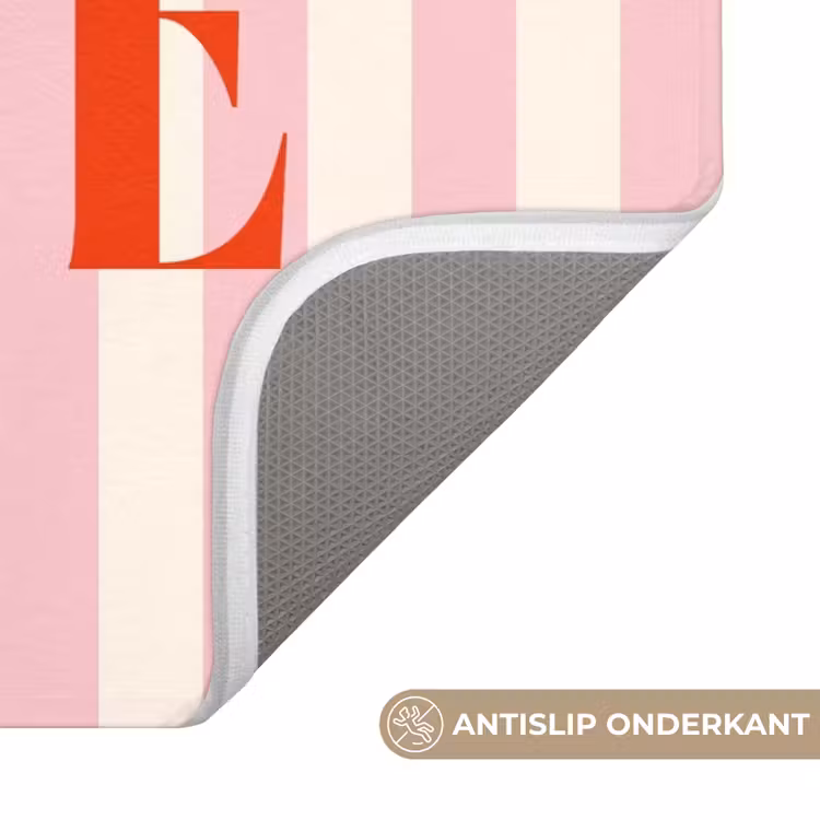 WC Mat - Zachtroze - Rood - Strepen - Santé — 3