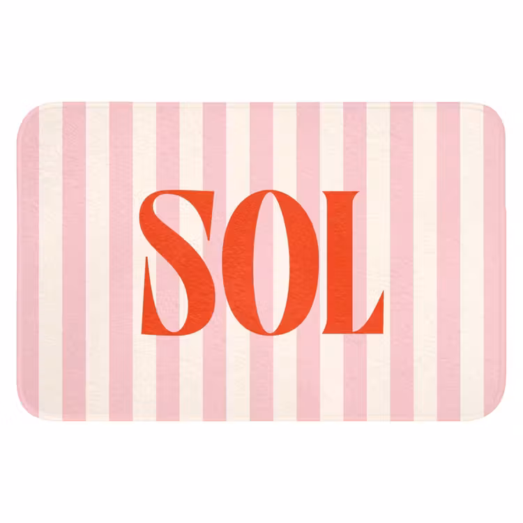 WC Mat - Zachtroze - Rood - Strepen - Sol — 1