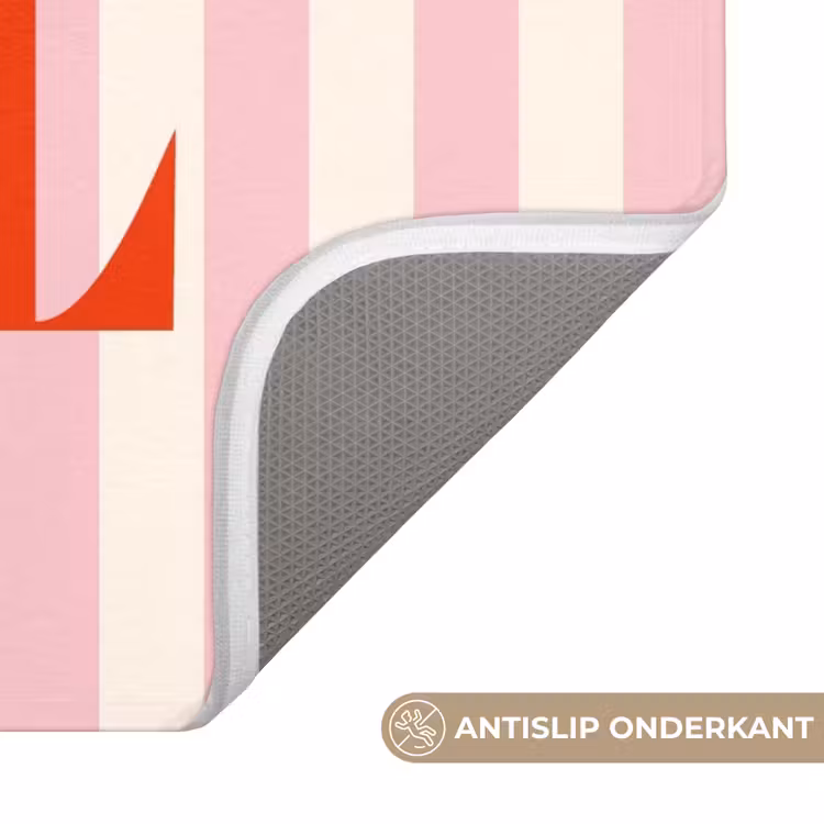 WC Mat - Zachtroze - Rood - Strepen - Sol — 3
