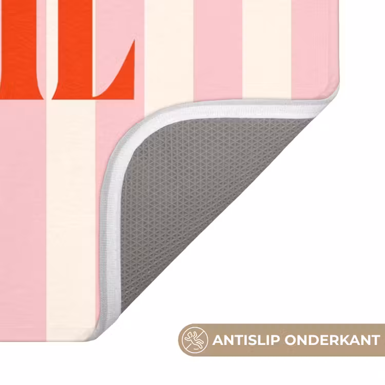 WC Mat - Zachtroze - Rood - Strepen - Soleil — 3