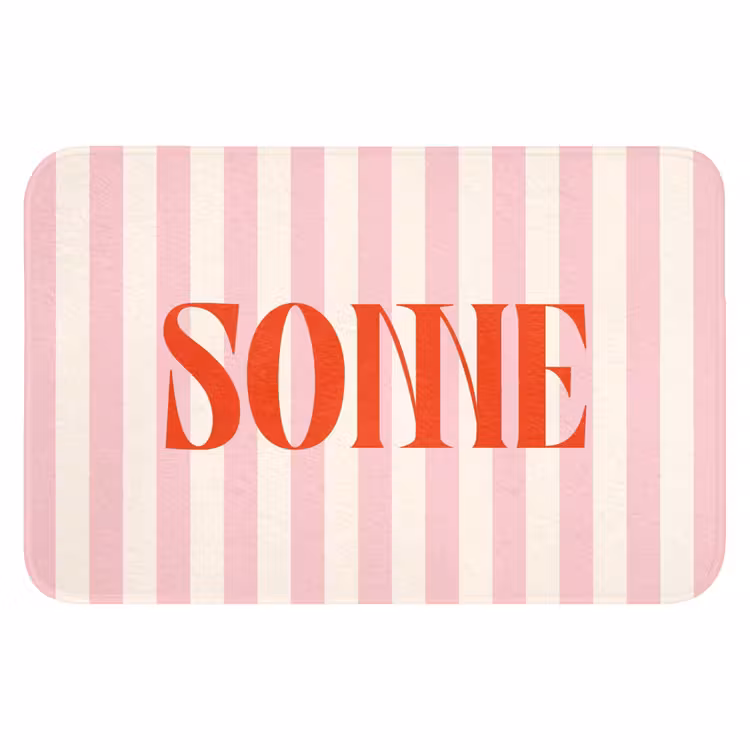 WC Mat - Zachtroze - Rood - Strepen - Sonne — 1