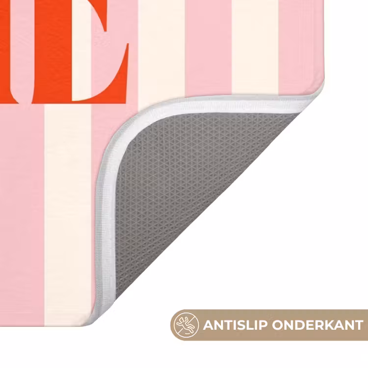 WC Mat - Zachtroze - Rood - Strepen - Sonne — 3
