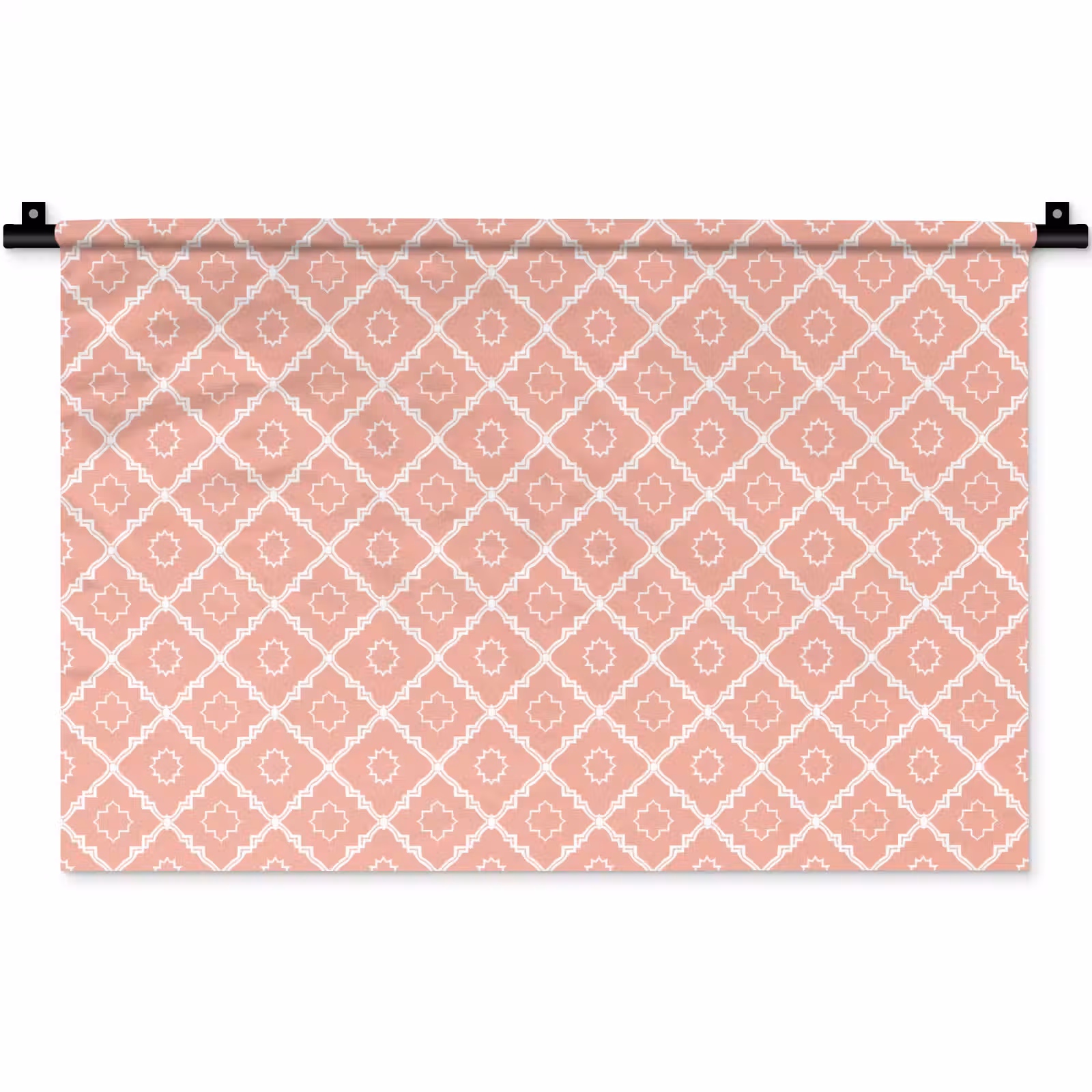 Wandkleed - Zalmroze - Geometrisch - Elegant - Patroon — 1