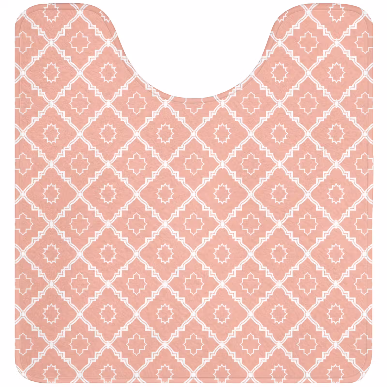 WC Mat - Zalmroze - Geometrisch - Elegant - Patroon — 1
