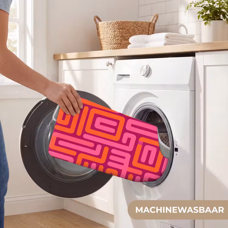 WC Mat - Abstract - Patroon - Lijnen - Roze - Oranje — 6