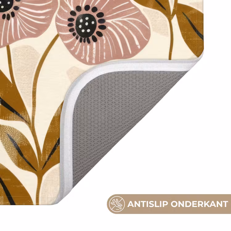 WC Mat - Dustyroze - Bloemen - Grafisch - Patroon — 4
