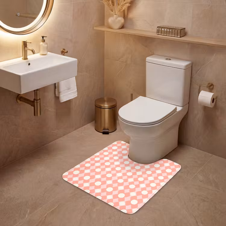 WC Mat - Koraal - Retro - Geometrisch - Patroon — 3
