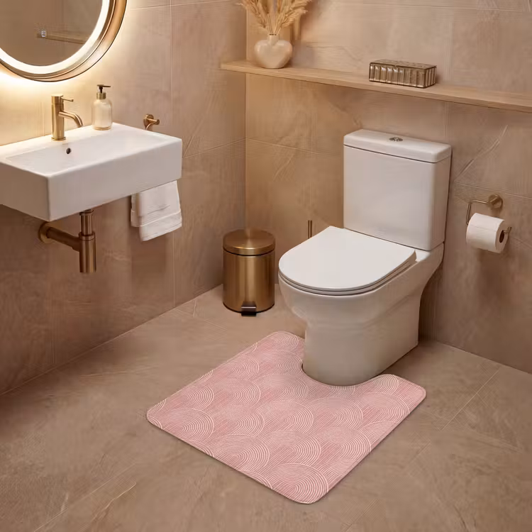 WC Mat - Oudroze - Bogen - Deco - Lijnen — 3