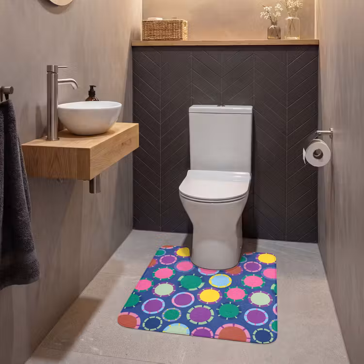 WC Mat - Patroon - Cirkels - Abstract - Kleurrijk — 2
