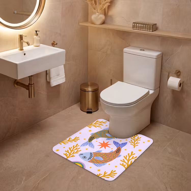 WC Mat - Vis - Onderwater - Dieren - Abstract - Kleurrijk — 3
