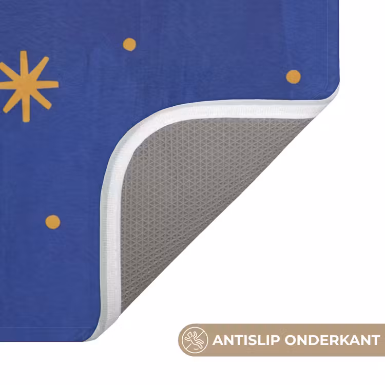 WC Mat - Vogel - Bloemen - Decoratief - Oranje - Blauw — 4
