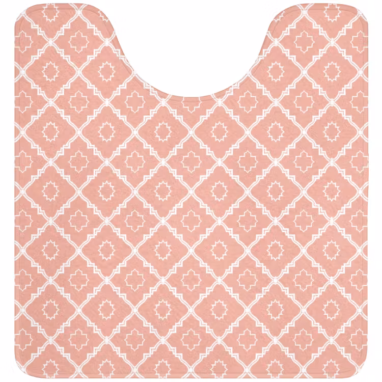 WC Mat - Zalmroze - Geometrisch - Elegant - Patroon — 1