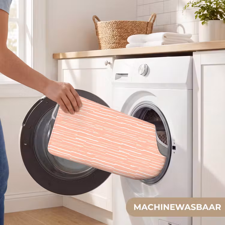 WC Mat - Zalmroze - Strepen - Handgetekend - Patroon — 6