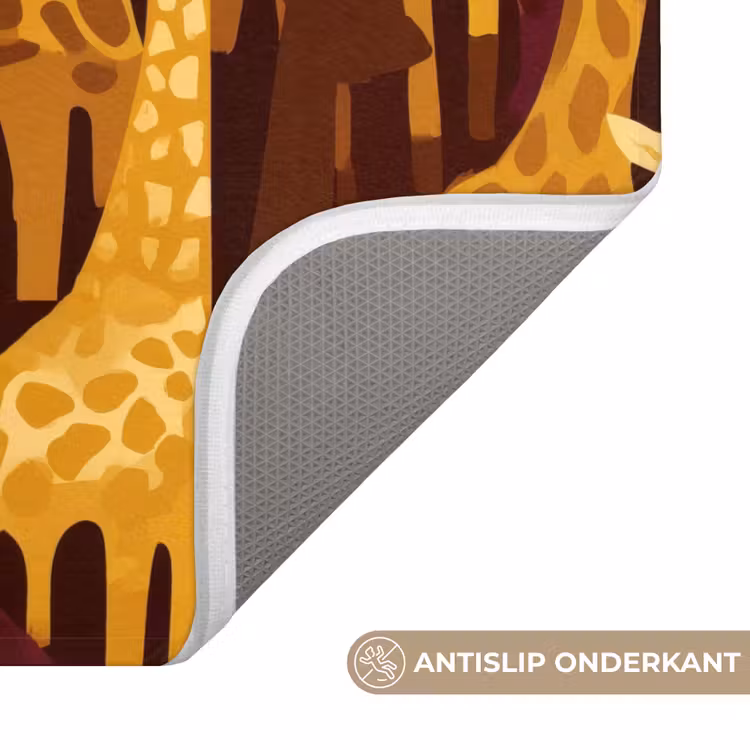 WC Mat - Bruin - Giraffen - Safari - Patroon — 4