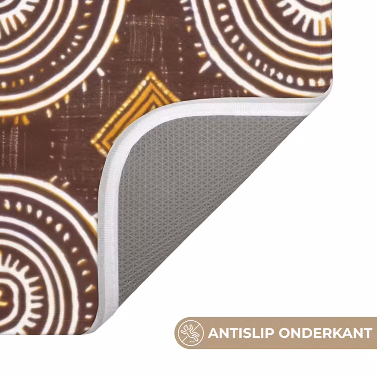 WC Mat - Chocoladebruin - Etnisch - Tribaal - Cirkels - Patroon — 4