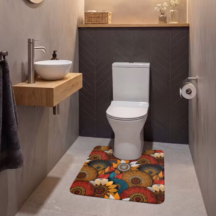 WC Mat - Kleurrijk - Aboriginal - Dot Painting - Botanisch - Patroon — 2