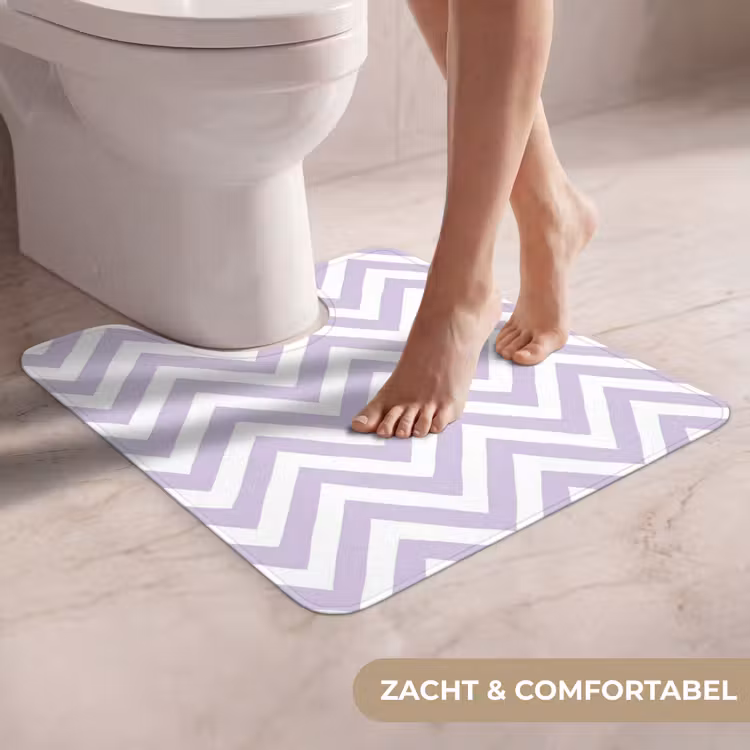 WC Mat - Lila - Geometrisch - Chevron - Zigzag - Patroon — 5