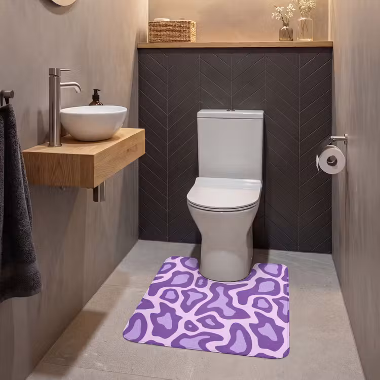WC Mat - Paars - Abstract - Luipaard - Vlekken - Groovy - Patroon — 2