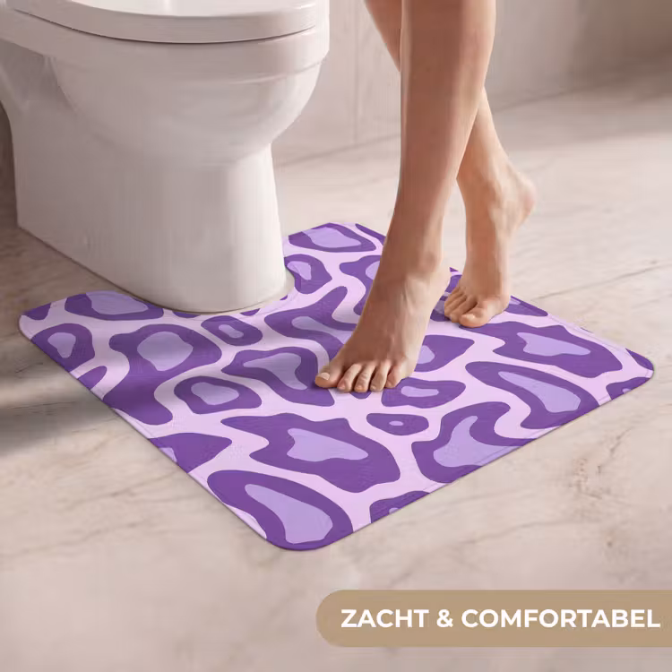 WC Mat - Paars - Abstract - Luipaard - Vlekken - Groovy - Patroon — 5