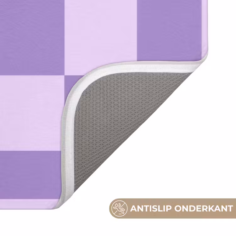 WC Mat - Paars - Geometrisch - Dambord - Blokken - Patroon — 4