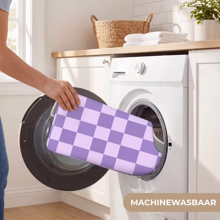 WC Mat - Paars - Geometrisch - Dambord - Blokken - Patroon — 6