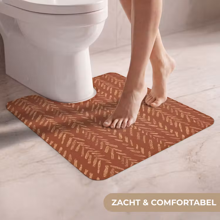 WC Mat - Terracotta - Visgraat - Ambachtelijk - Patroon — 5