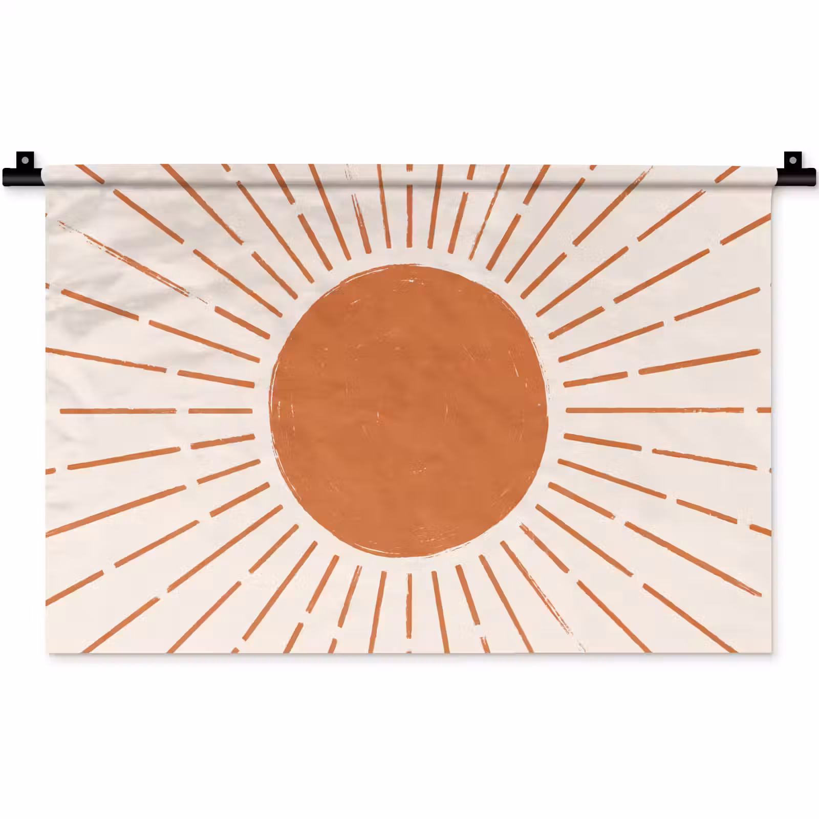 Wandkleed - Zon - Stralen - Abstract - Terracotta - Modern — 1