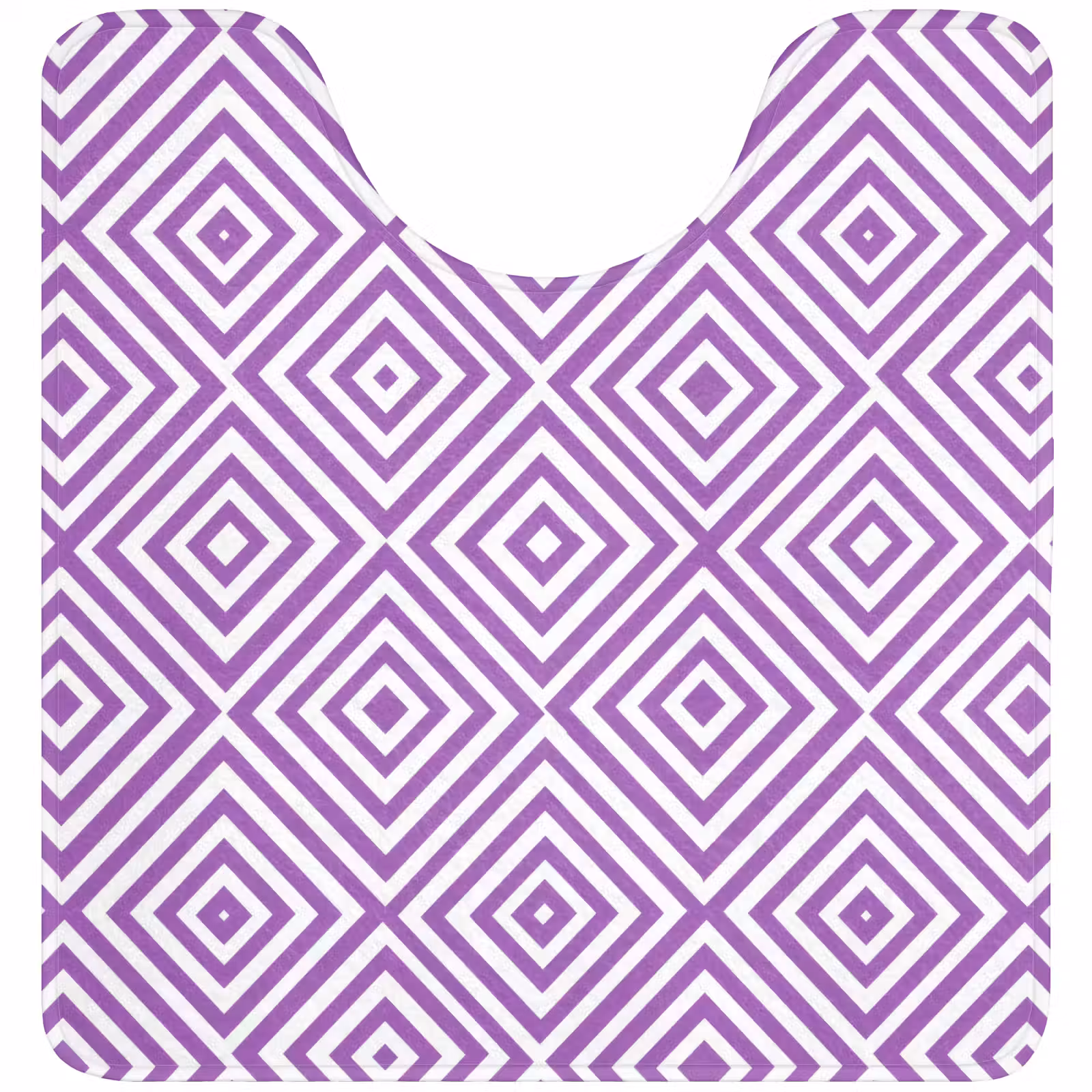 WC Mat - Paars - Geometrisch - Ruiten - Concentrisch - Patroon — 1