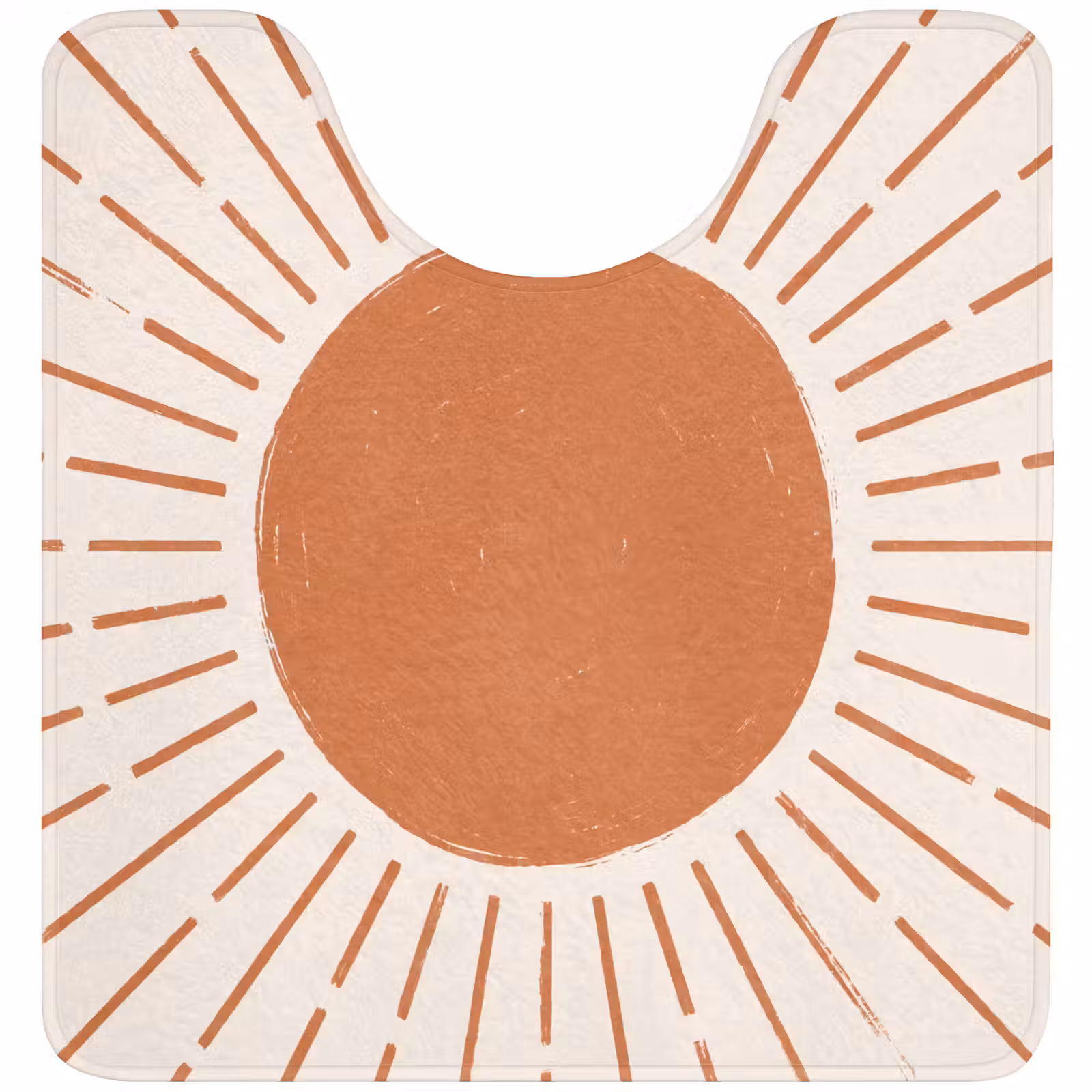 WC Mat - Zon - Stralen - Abstract - Terracotta - Modern — 1