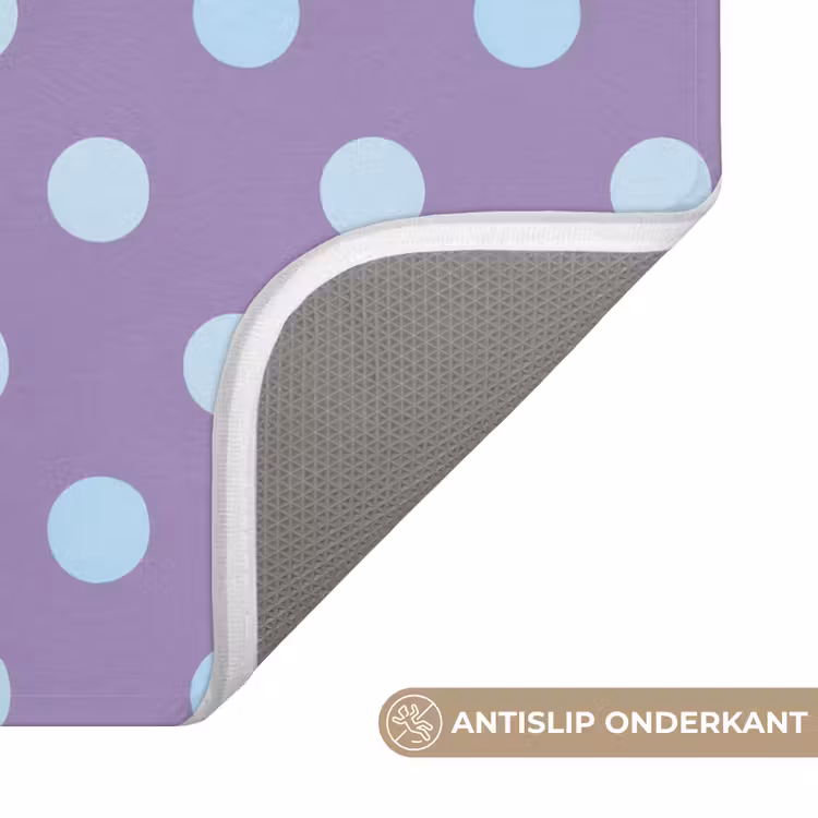 WC Mat - Paars - Blauw - Geometrisch - Stippen - Polka Dot - Patroon — 4