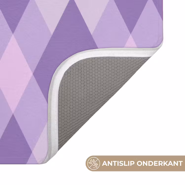 WC Mat - Paars - Geometrisch - Ruiten - Argyle - Patroon — 4