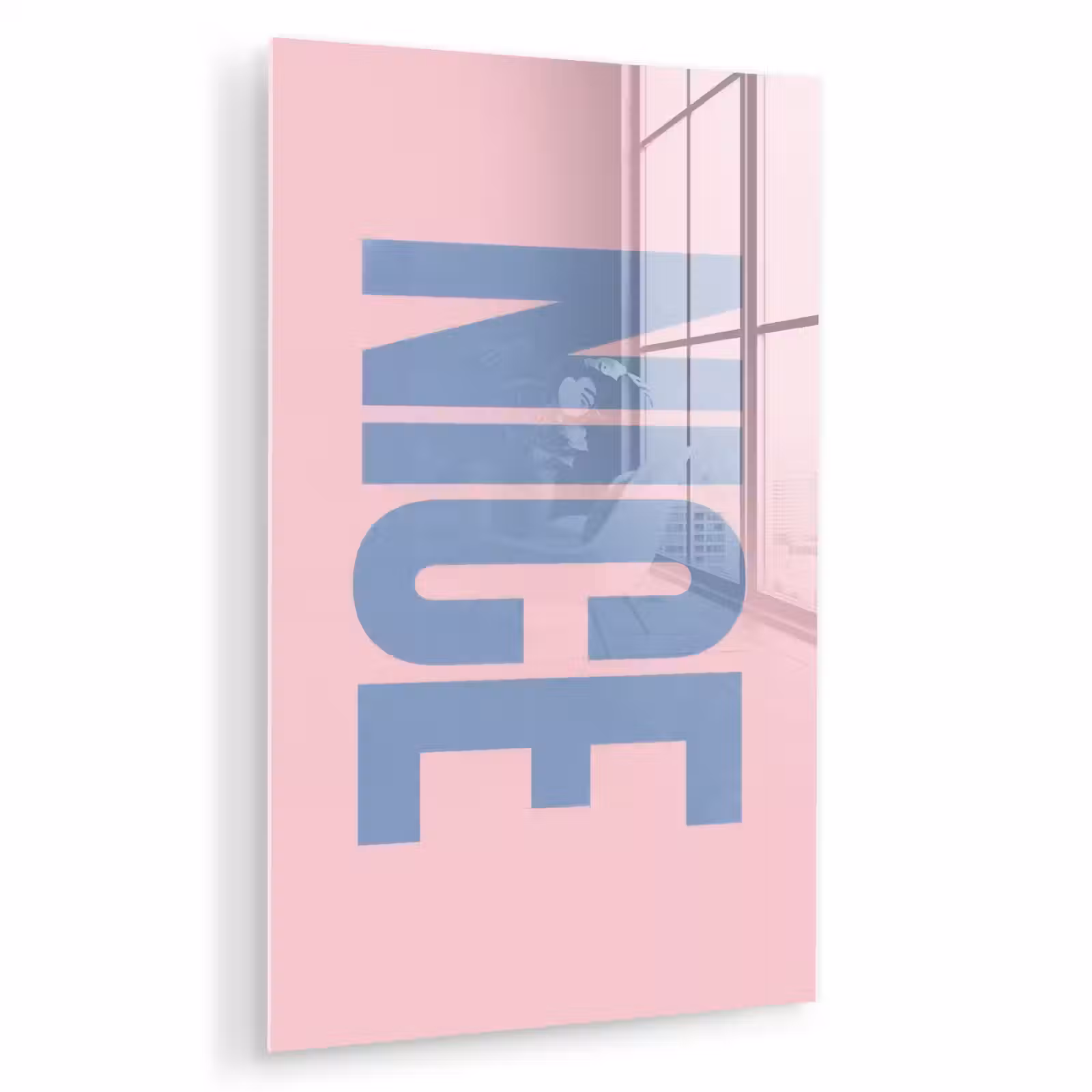 Glas schilderij - Nice - Paars - Roze — 1