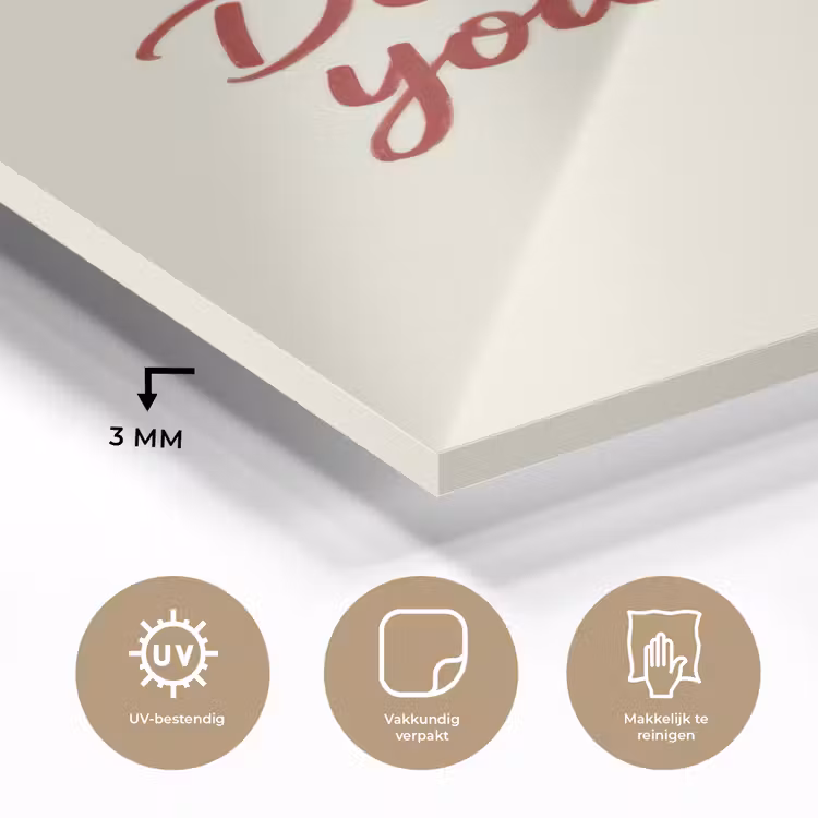 Glas schilderij - Don't lose your fire - Rood - Wit - Minimalistisch — 3
