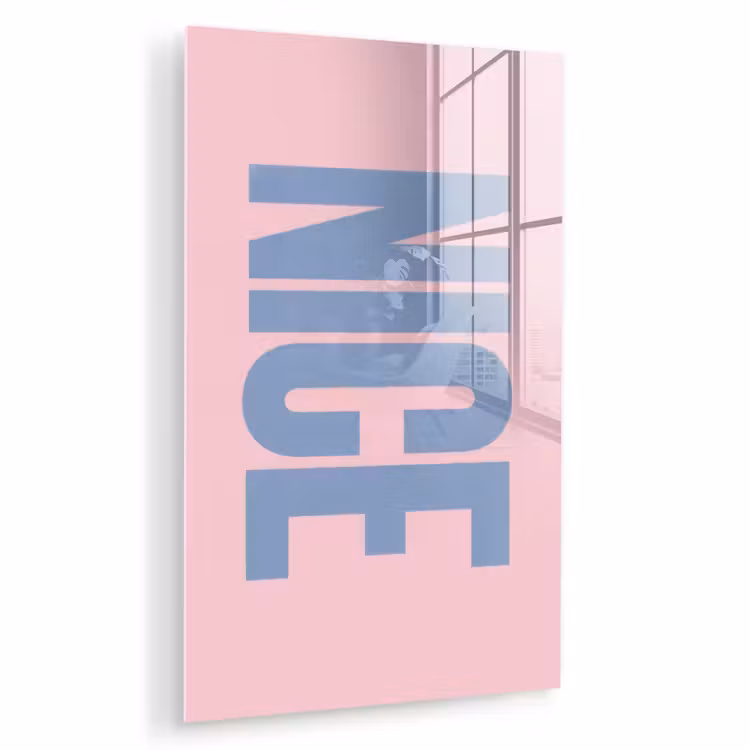 Glas schilderij - Nice - Paars - Roze — 1