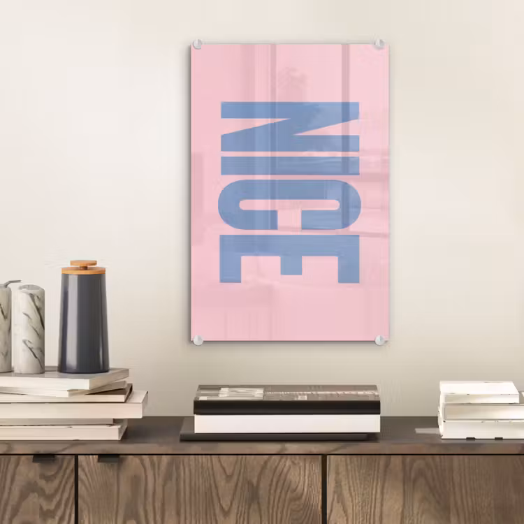 Glas schilderij - Nice - Paars - Roze — 2