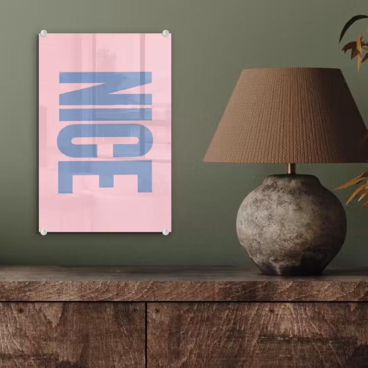 Glas schilderij - Nice - Paars - Roze — 4