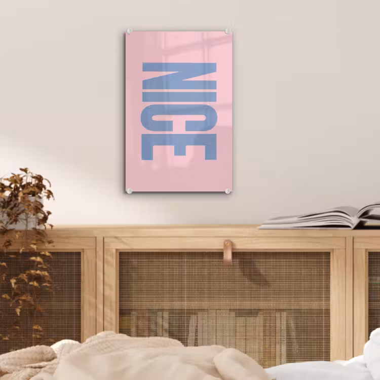 Glas schilderij - Nice - Paars - Roze — 5
