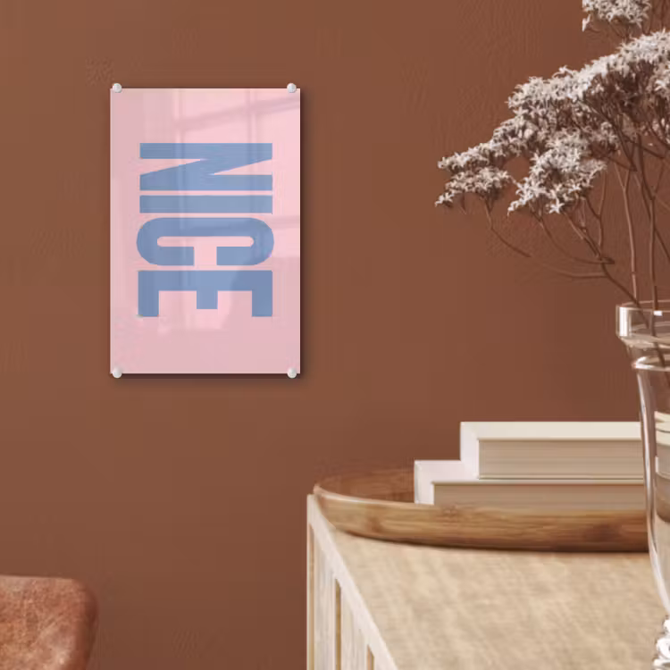 Glas schilderij - Nice - Paars - Roze — 6