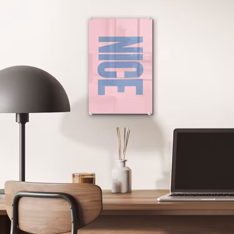 Glas schilderij - Nice - Paars - Roze — 7