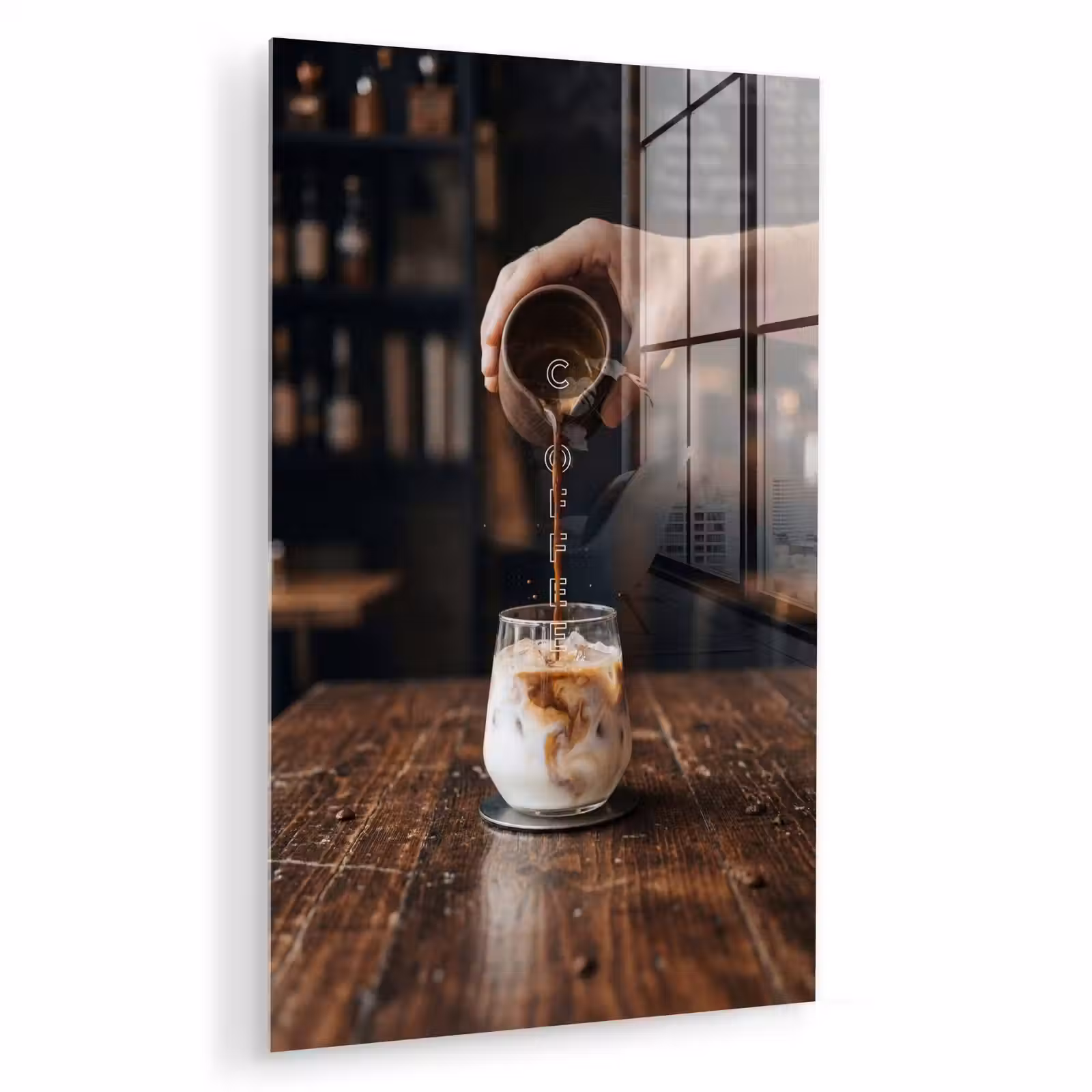 Glas schilderij - Espresso - Melk - Café — 1