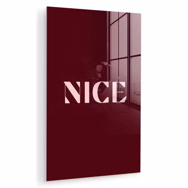 Glas schilderij - Nice - Bordeaux - Roze — 1
