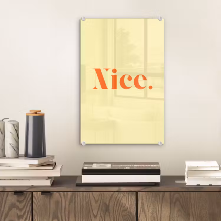 Glas schilderij - Nice - Oranje - Geel - Minimalistisch — 2